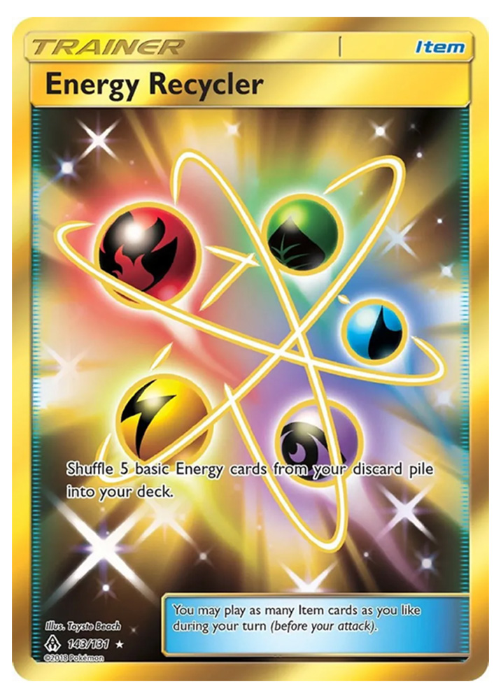 Gold Energy Recylcer - SM Forbidden Light - Pokemon Card