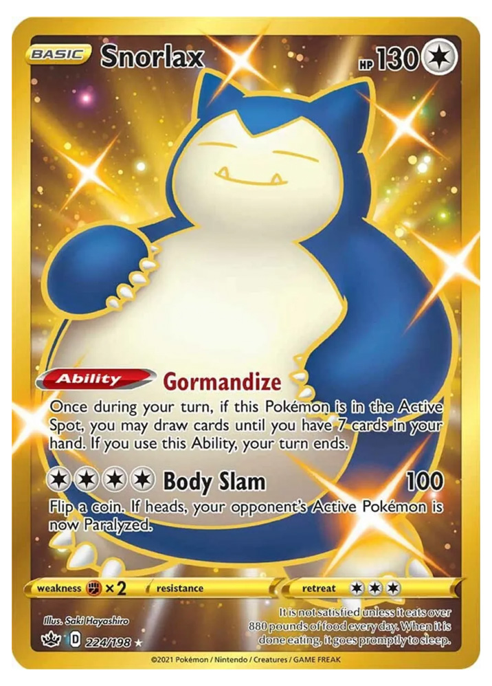 Gold Snorlax - SWSH06: Chilling Reign - Pokemon Card